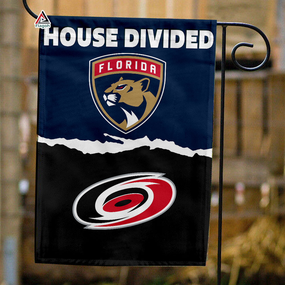 Panthers vs Hurricanes House Divided Flag, NHL House Divided Flag
