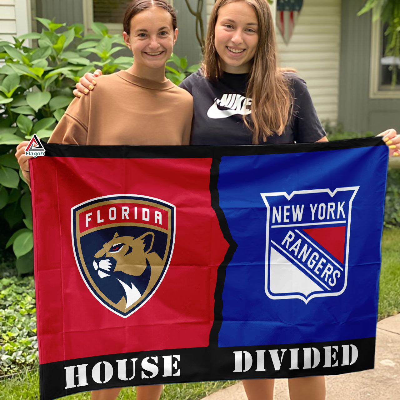 Panthers vs Rangers House Divided Flag, NHL House Divided Flag - Image 3