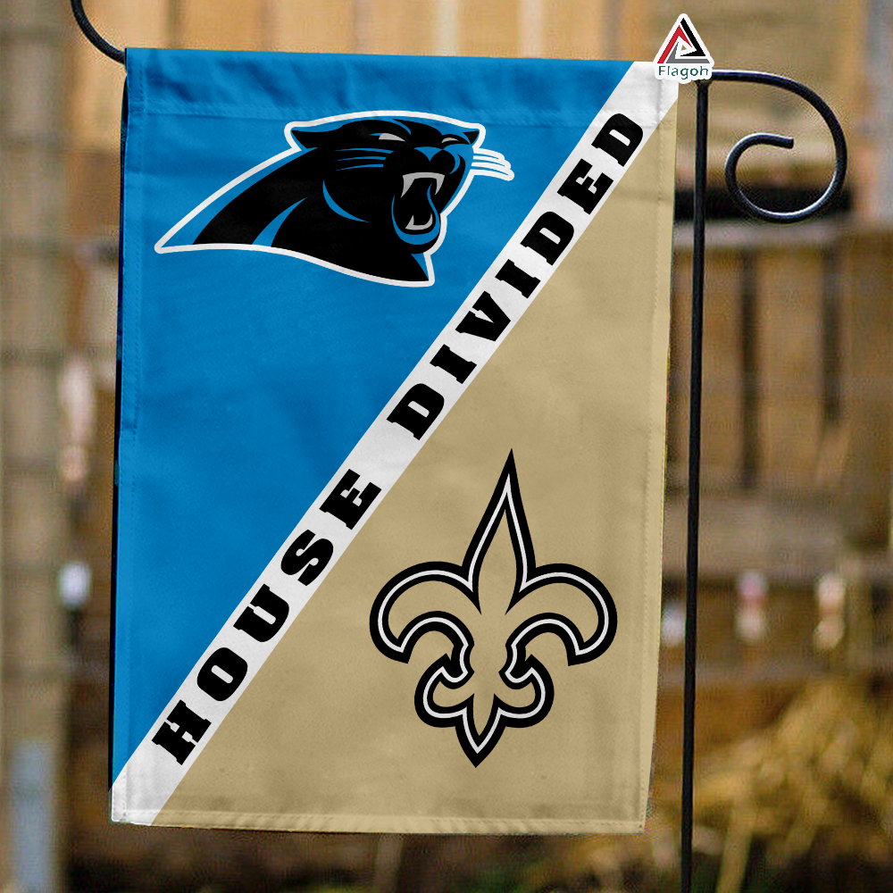 Panthers vs Saints House Divided Flag, NFL House Divided Flag