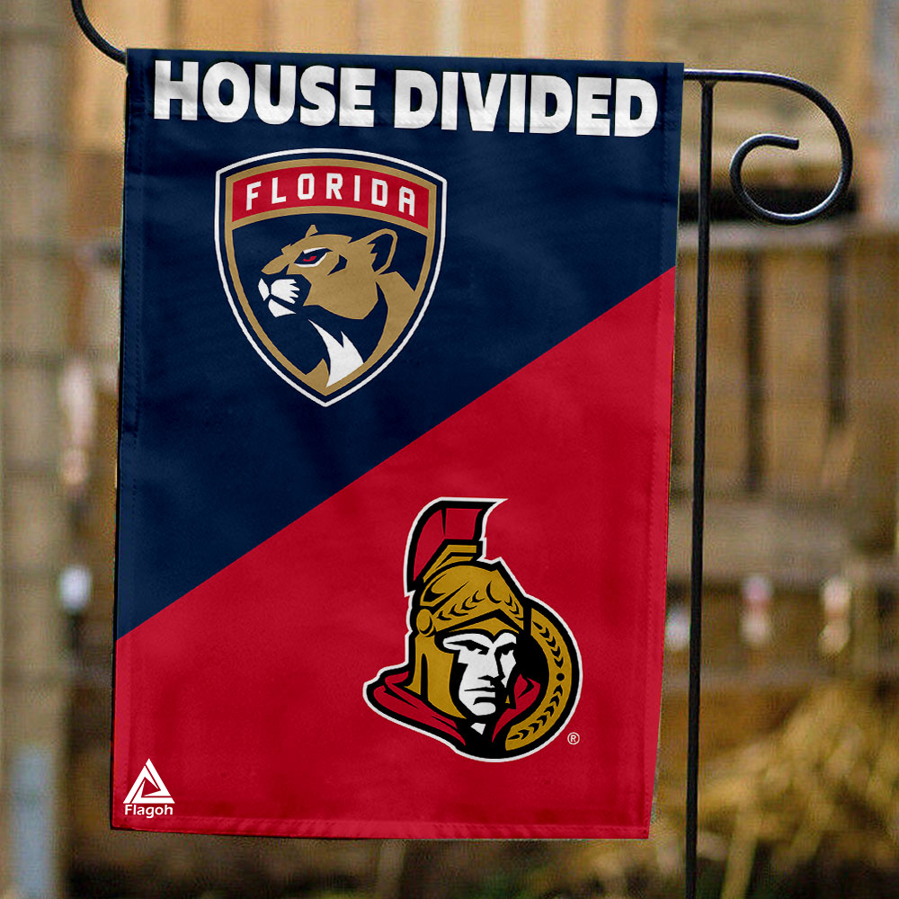 Panthers vs Senators House Divided Flag, NHL House Divided Flag