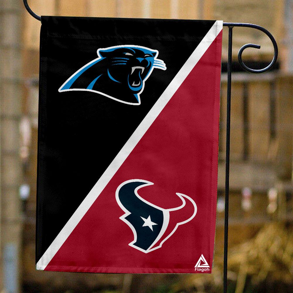 Panthers vs Texans House Divided Flag, NFL House Divided Flag