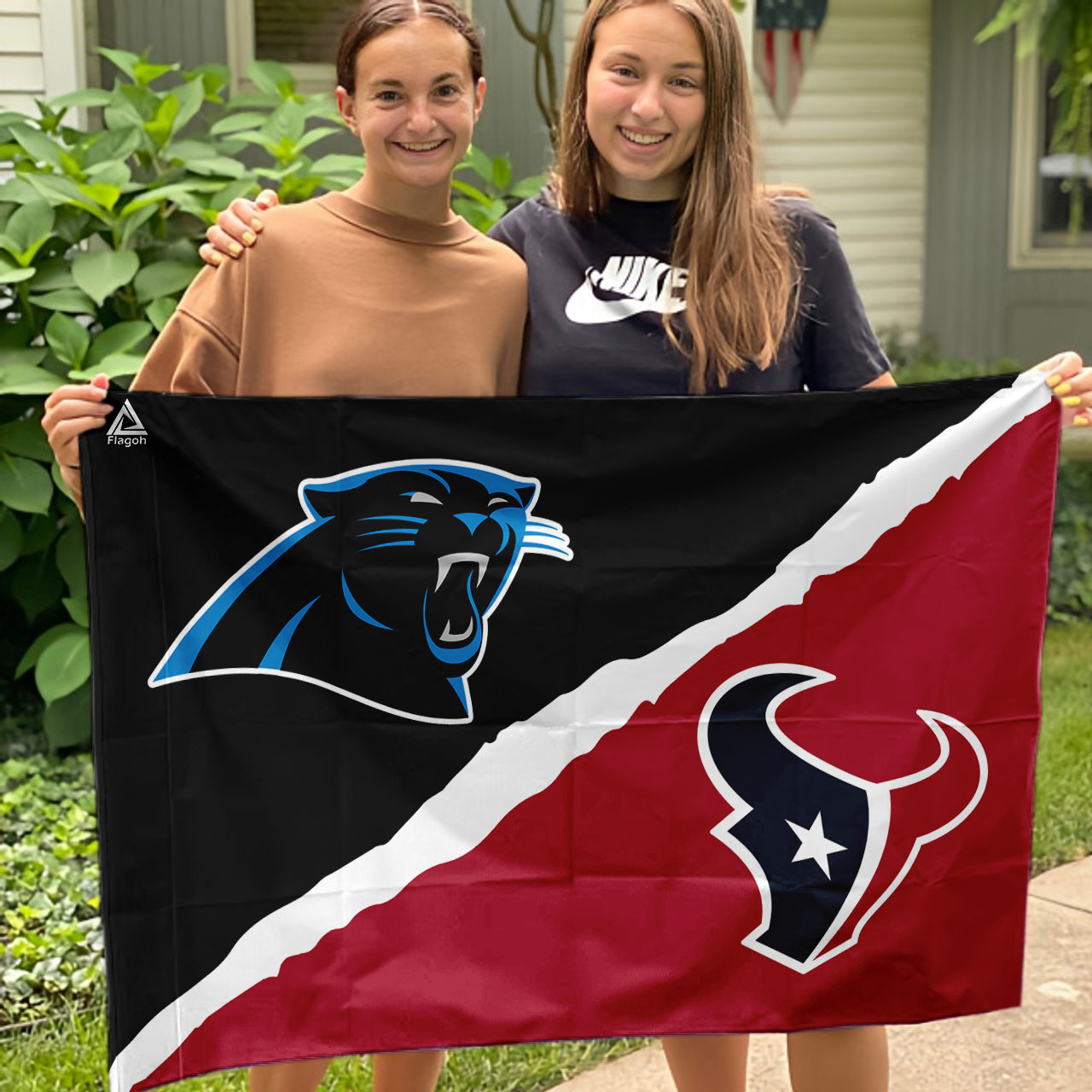 Panthers vs Texans House Divided Flag, NFL House Divided Flag - Image 3