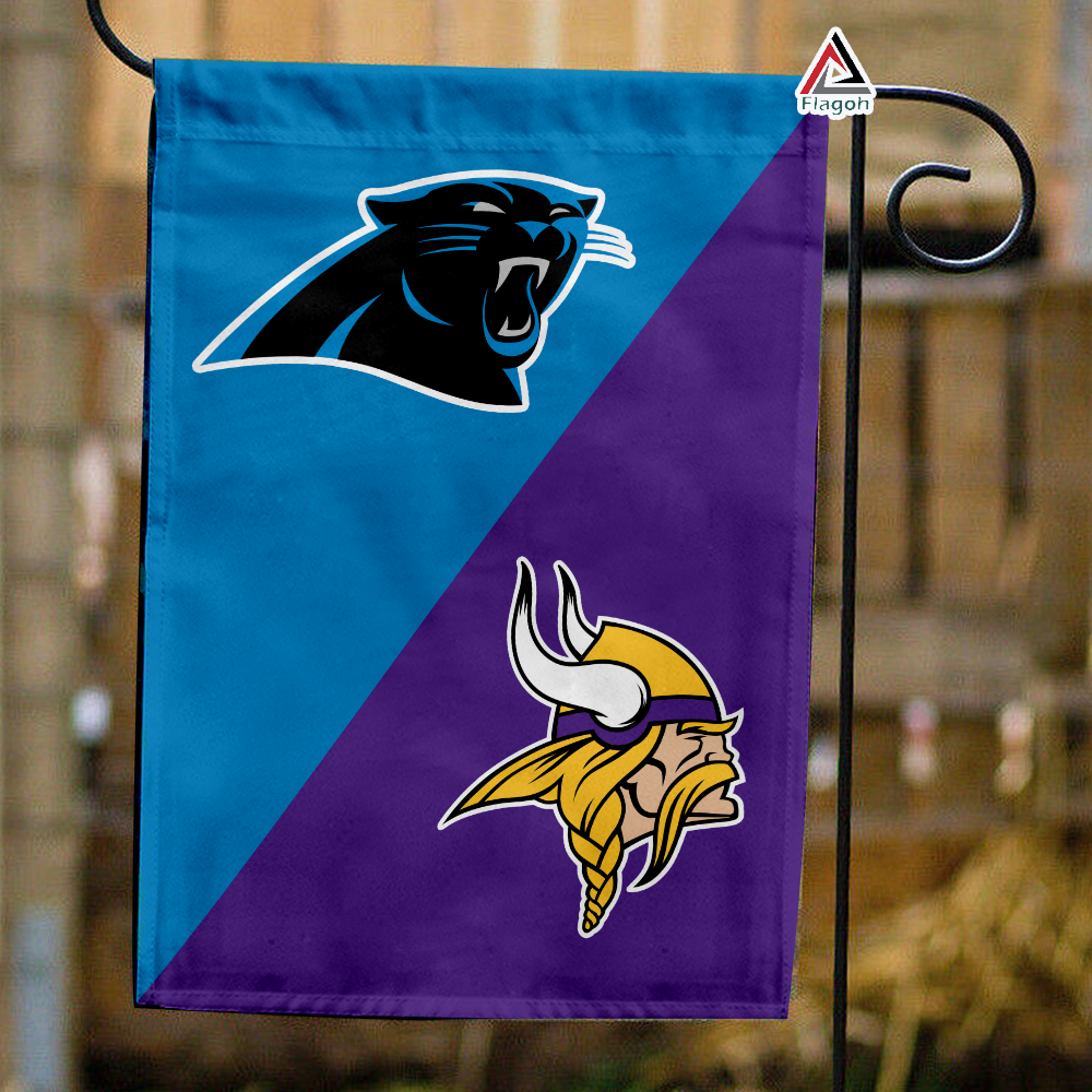 Panthers vs Vikings House Divided Flag, NFL House Divided Flag