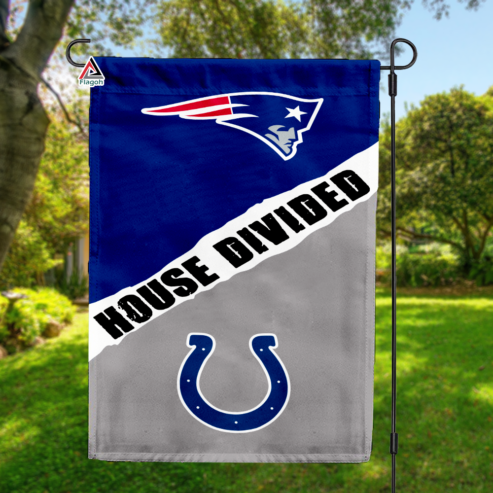 Patriots vs Colts House Divided Flag, NFL House Divided Flag