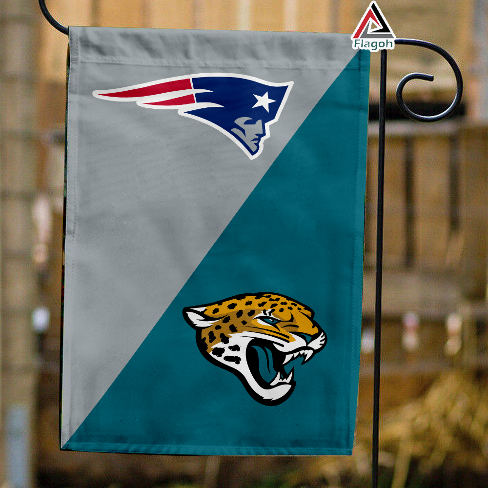 Patriots vs Jaguars House Divided Flag, NFL House Divided Flag