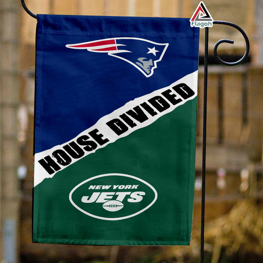 Patriots vs Jets House Divided Flag, NFL House Divided Flag