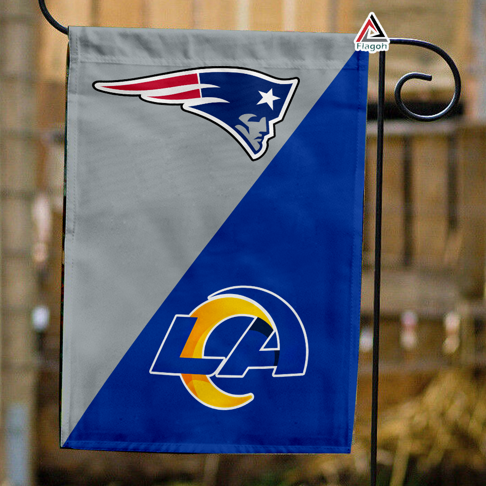 Patriots vs Rams House Divided Flag, NFL House Divided Flag
