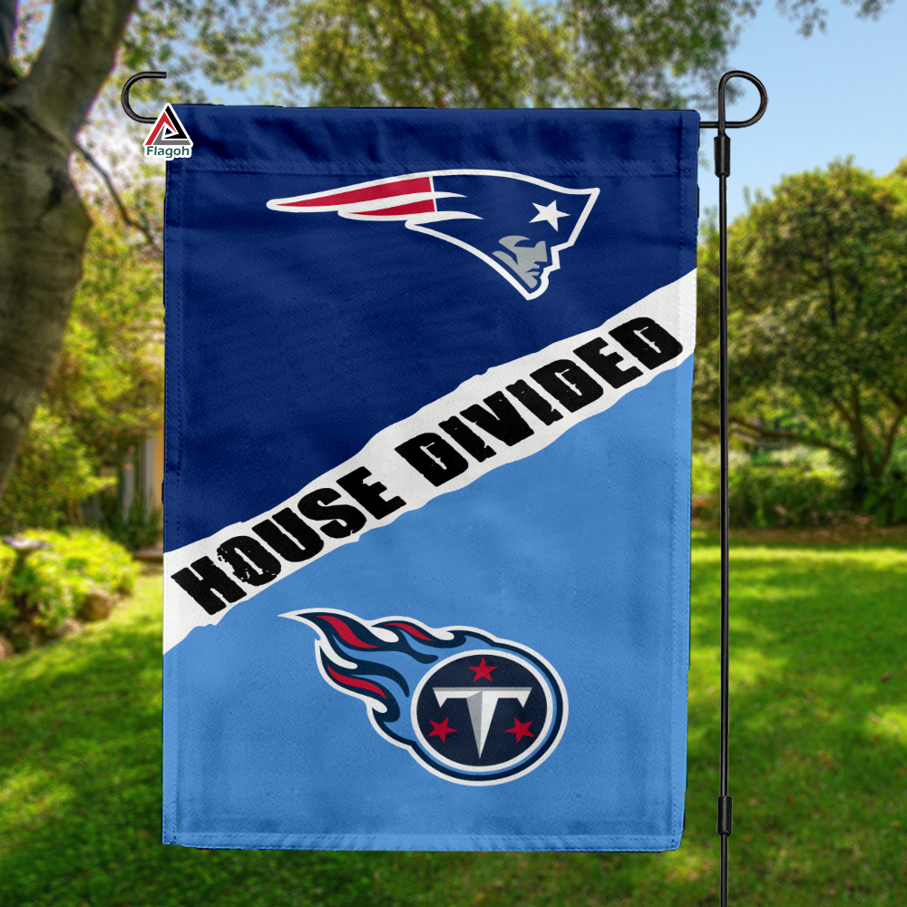 Patriots vs Titans House Divided Flag, NFL House Divided Flag