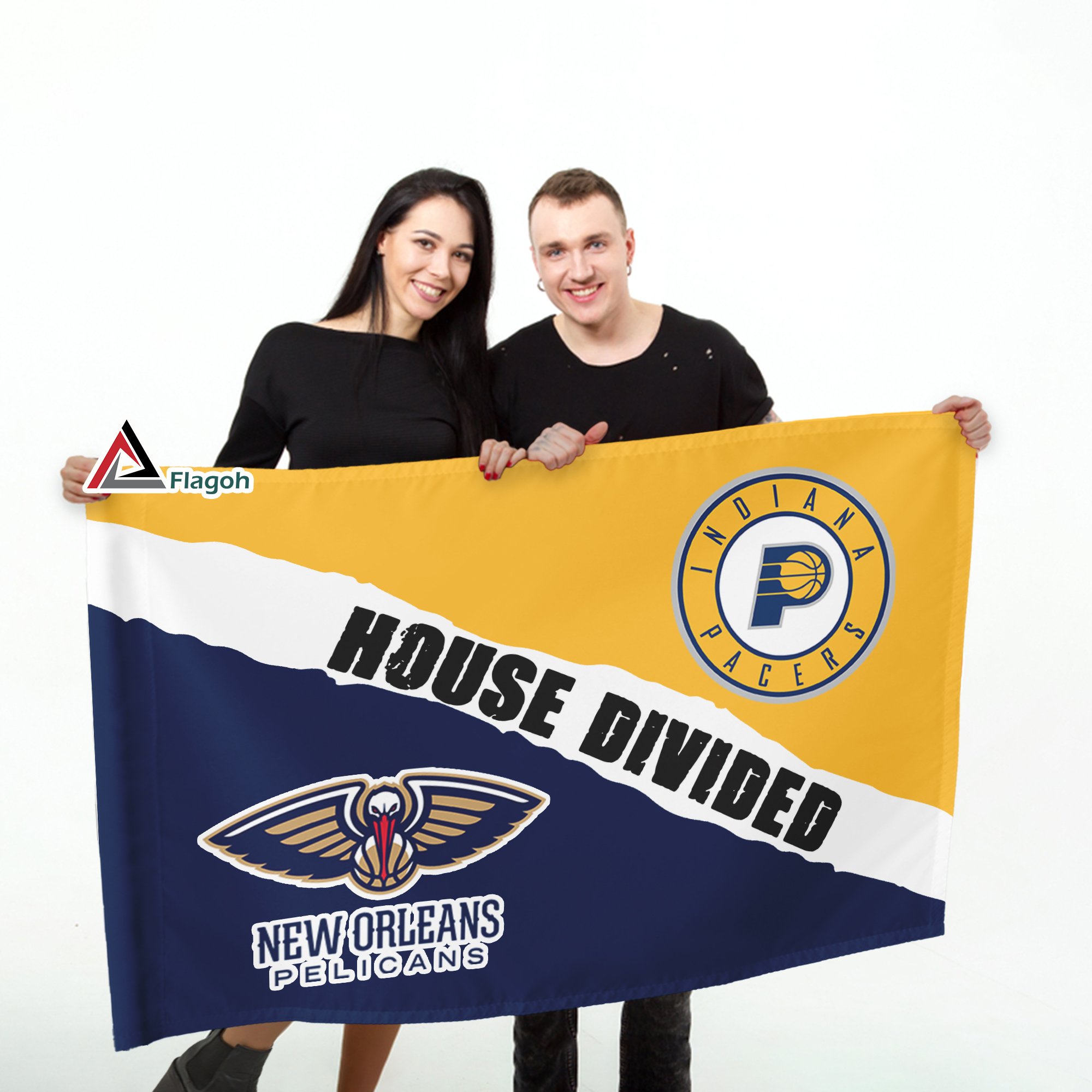 Pelicans vs Pacers House Divided Flag, NBA House Divided Flag - Image 4