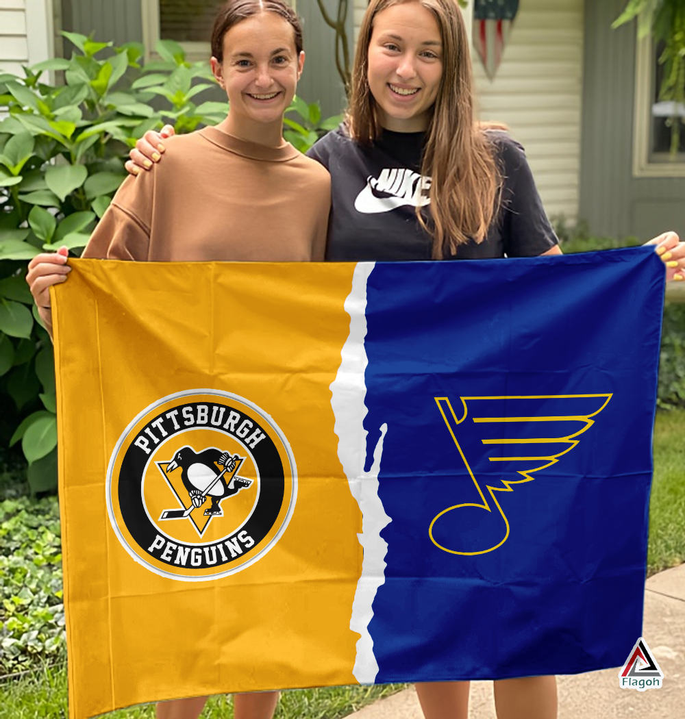Penguins vs Blues House Divided Flag, NHL House Divided Flag - Image 3