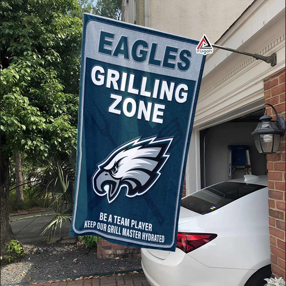 Philadelphia Eagles Grilling Zone Flag, Eagles Football Fans BBQ Flag - Image 3