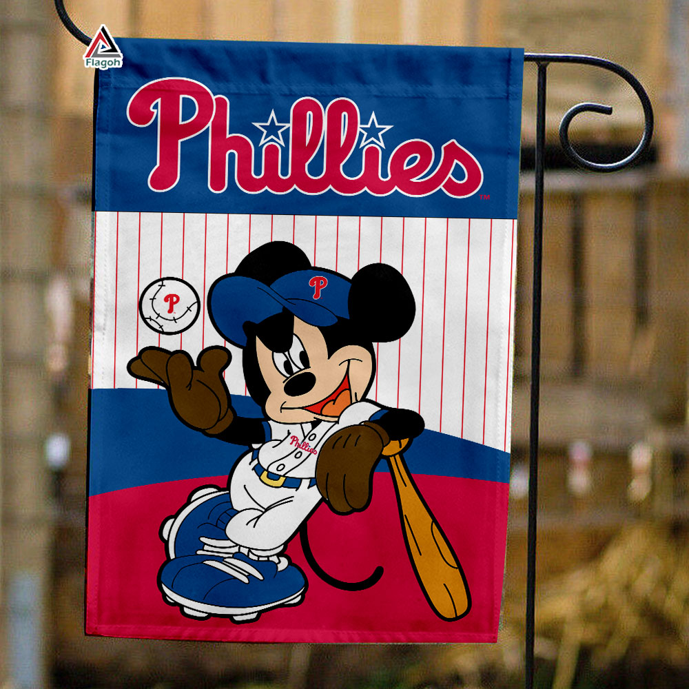 Philadelphia Phillies x Mickey Baseball Flag, MLB Premium Flag