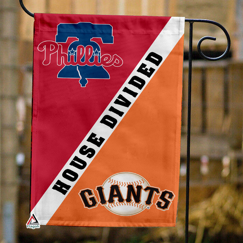 Phillies vs Giants House Divided Flag, MLB House Divided Flag