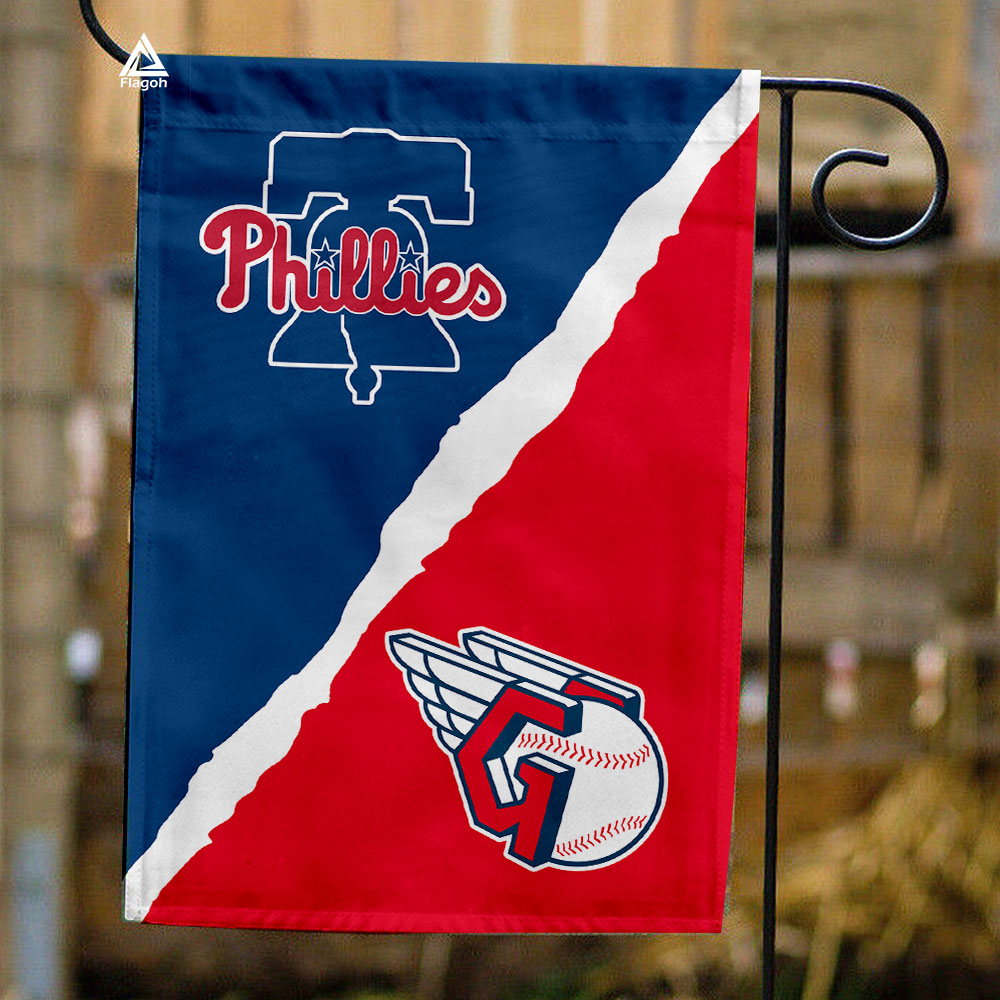 Phillies vs Guardians House Divided Flag, MLB House Divided Flag