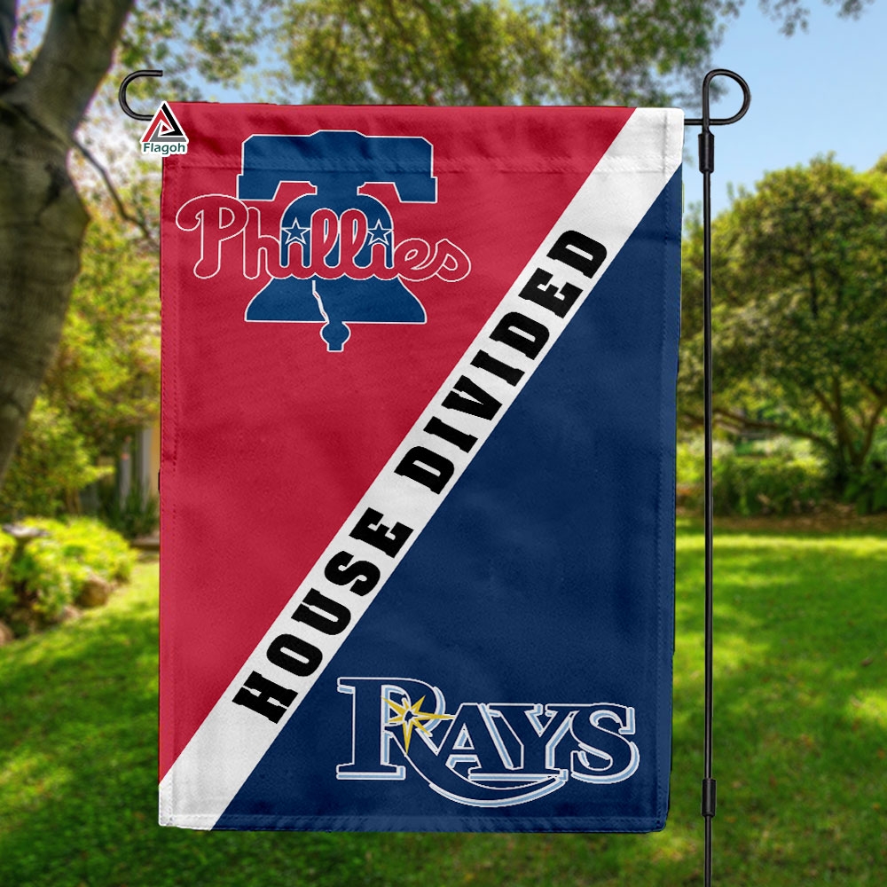 Phillies vs Rays House Divided Flag, MLB House Divided Flag