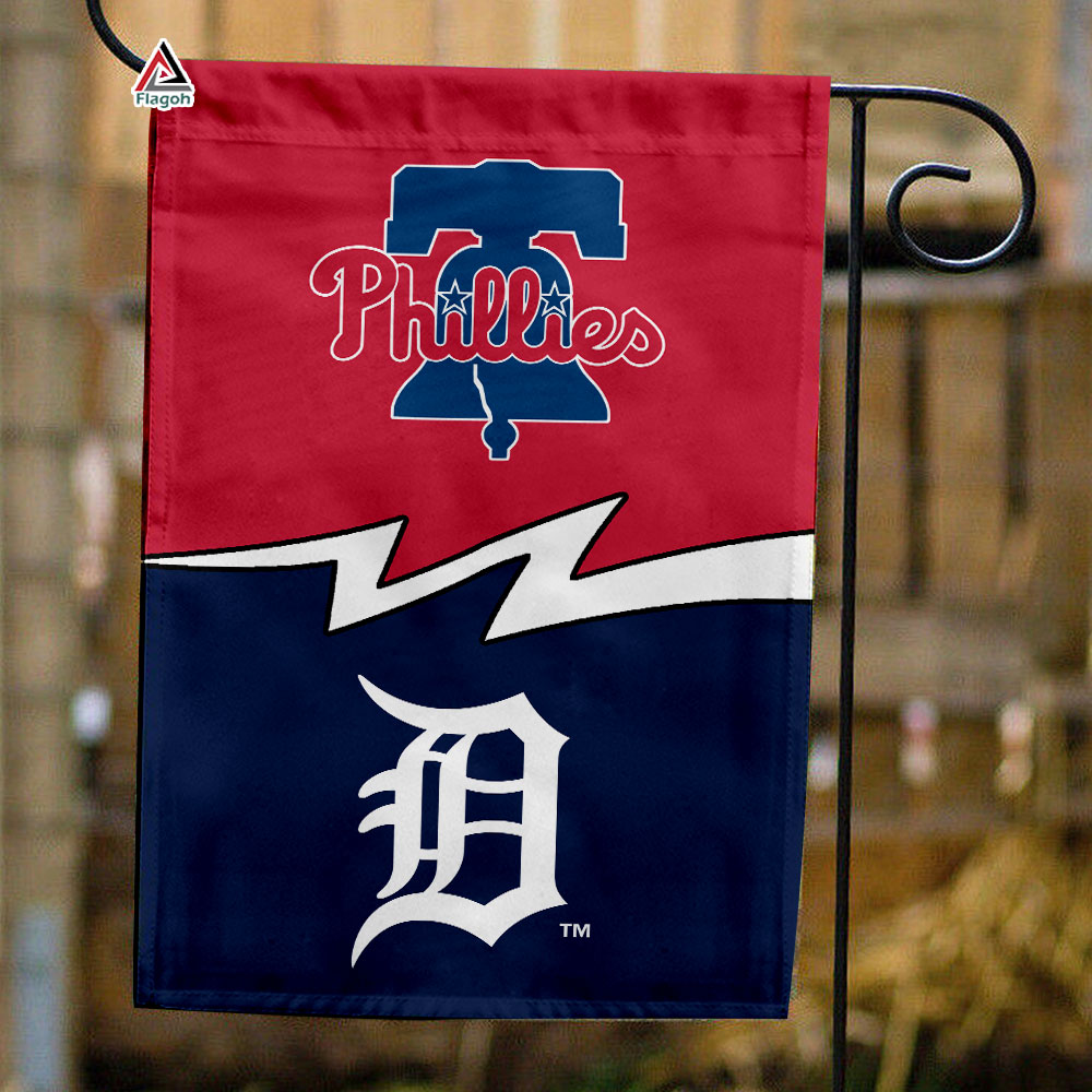 Phillies vs Tigers House Divided Flag, MLB House Divided Flag