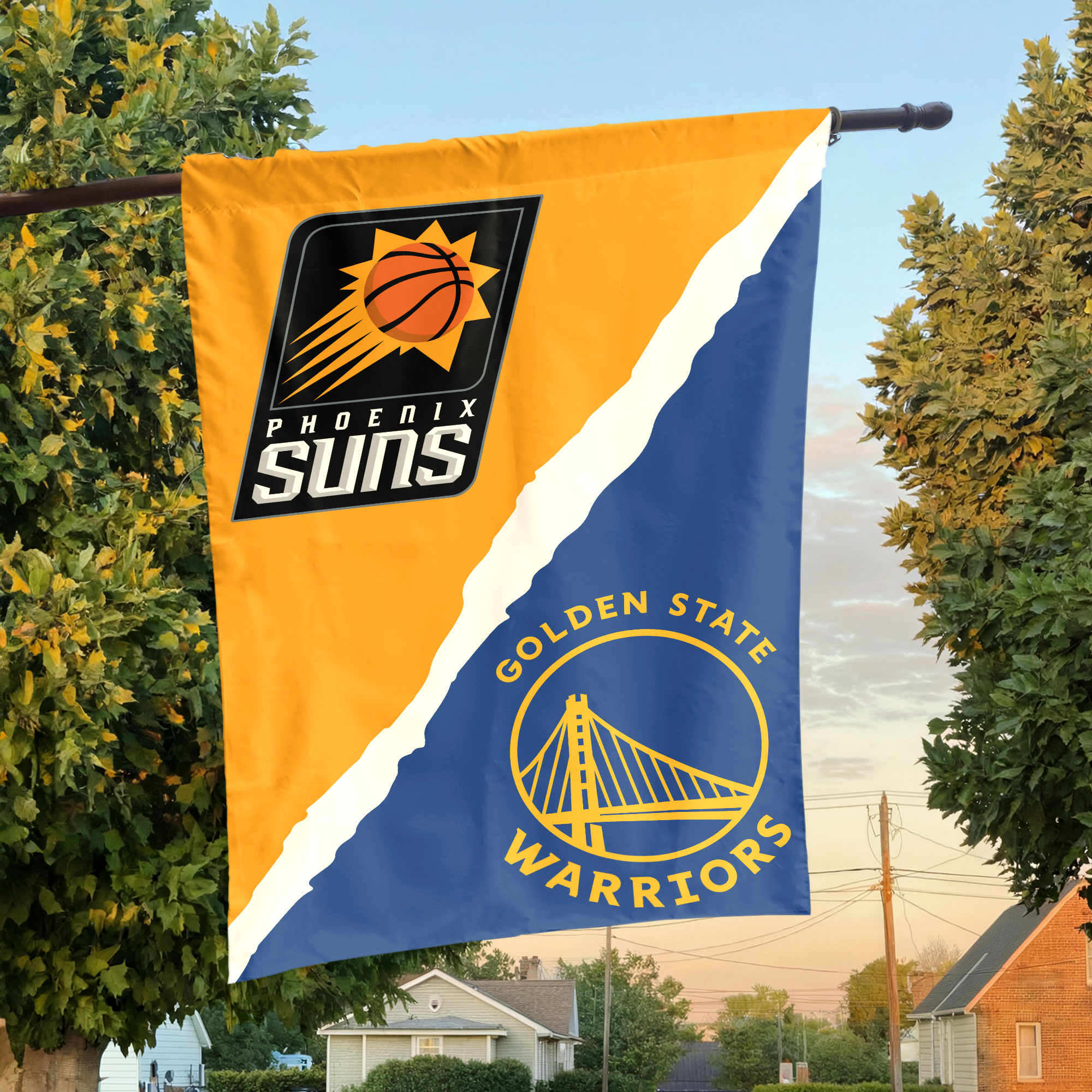 Phoenix vs Golden State House Divided Flag, NBA House Divided Flag