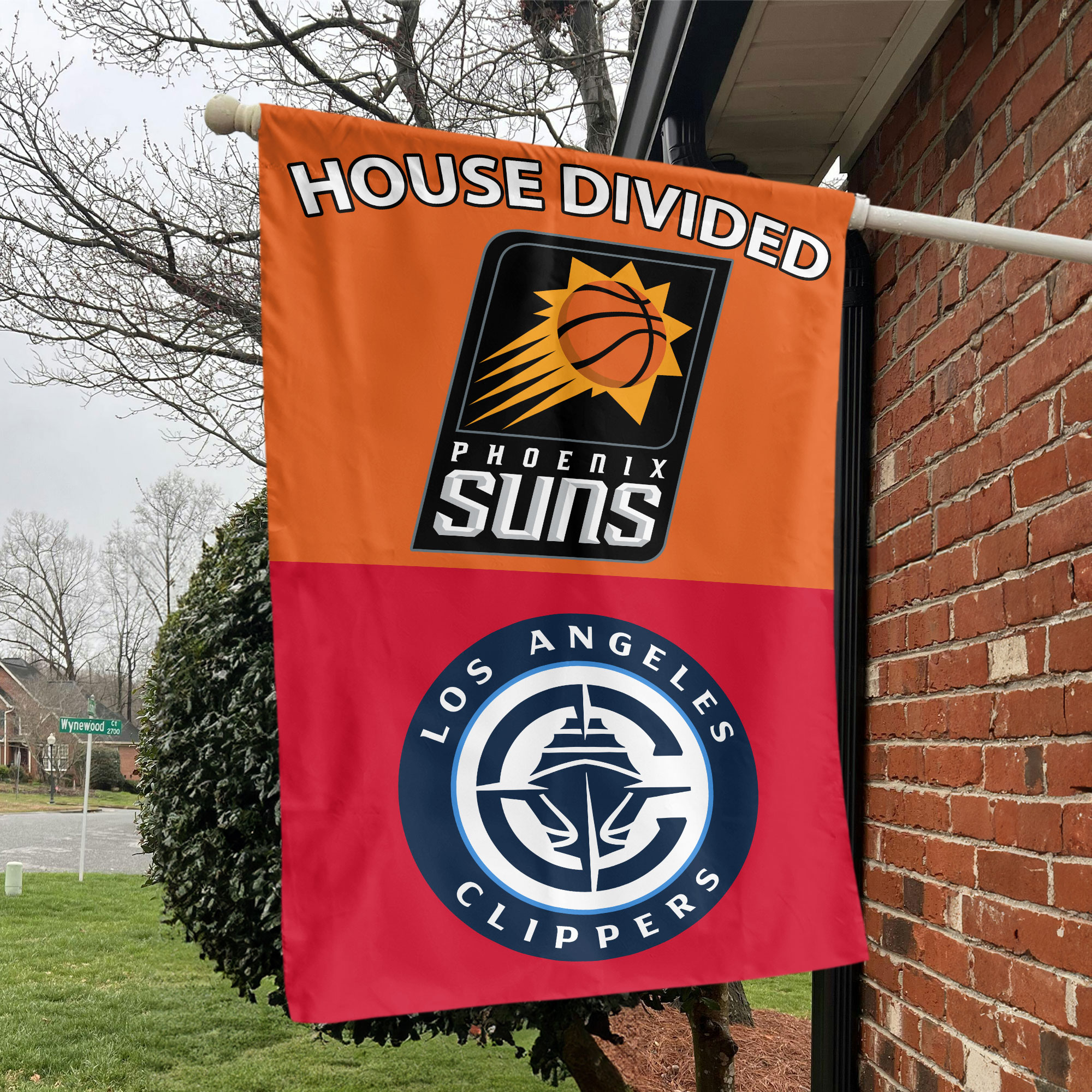 Phoenix vs LA House Divided Flag, NBA House Divided Flag