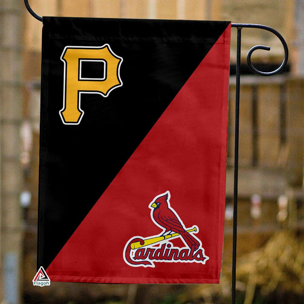 Pirates vs Cardinals House Divided Flag, MLB House Divided Flag