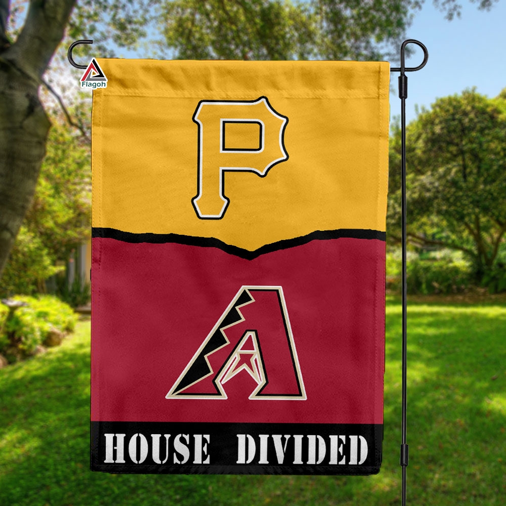 Pirates vs Diamondbacks House Divided Flag, MLB House Divided Flag