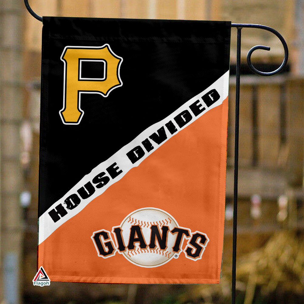 Pirates vs Giants House Divided Flag, MLB House Divided Flag