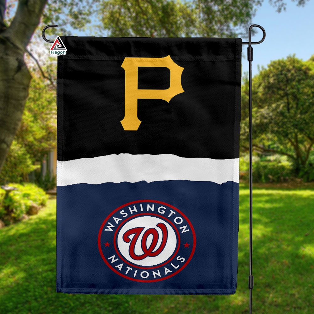 Pirates vs Nationals House Divided Flag, MLB House Divided Flag
