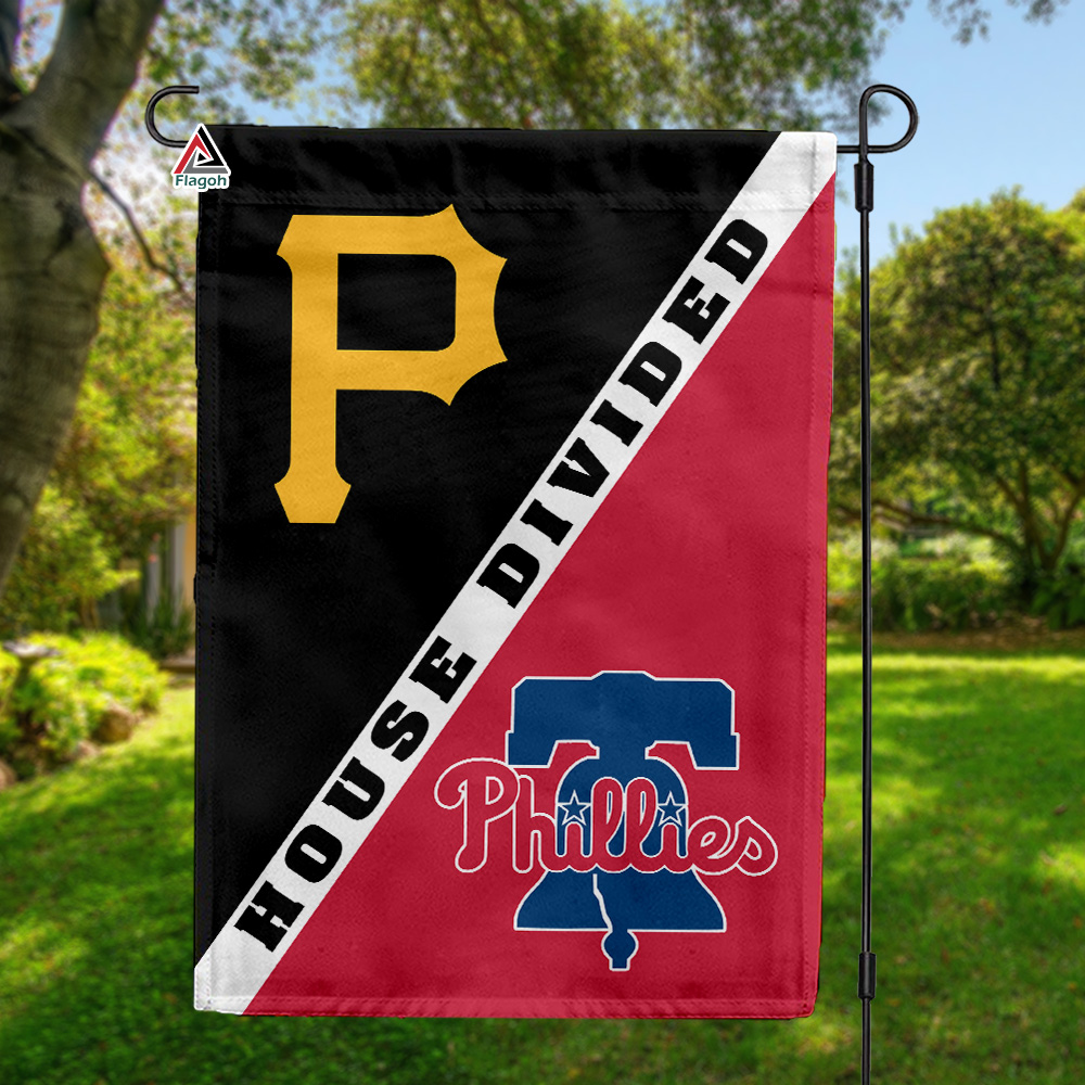 Pirates vs Phillies House Divided Flag, MLB House Divided Flag