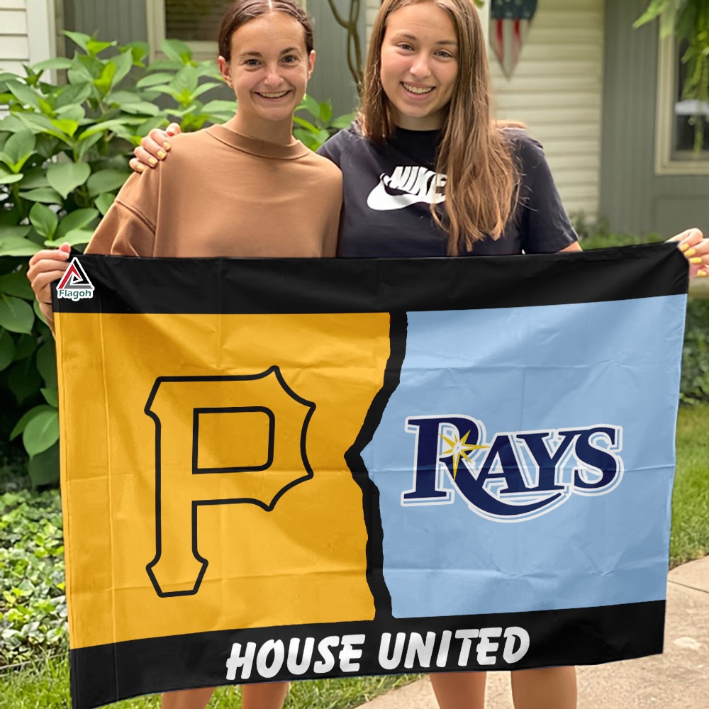 Pirates vs Rays House Divided Flag, MLB House Divided Flag - Image 4