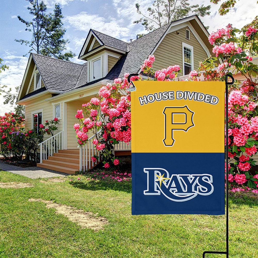 Pirates vs Rays House Divided Flag, MLB House Divided Flag - Image 3