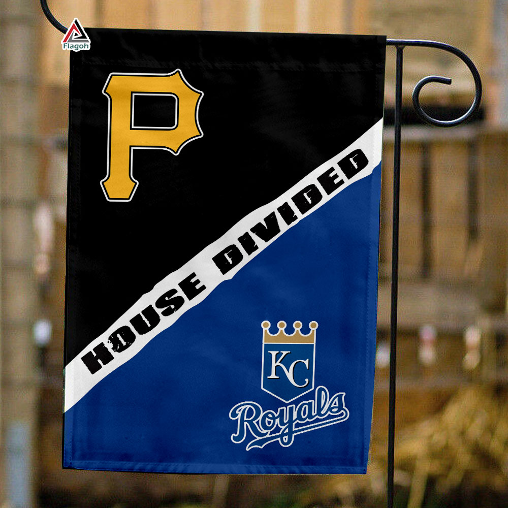 Pirates vs Royals House Divided Flag, MLB House Divided Flag