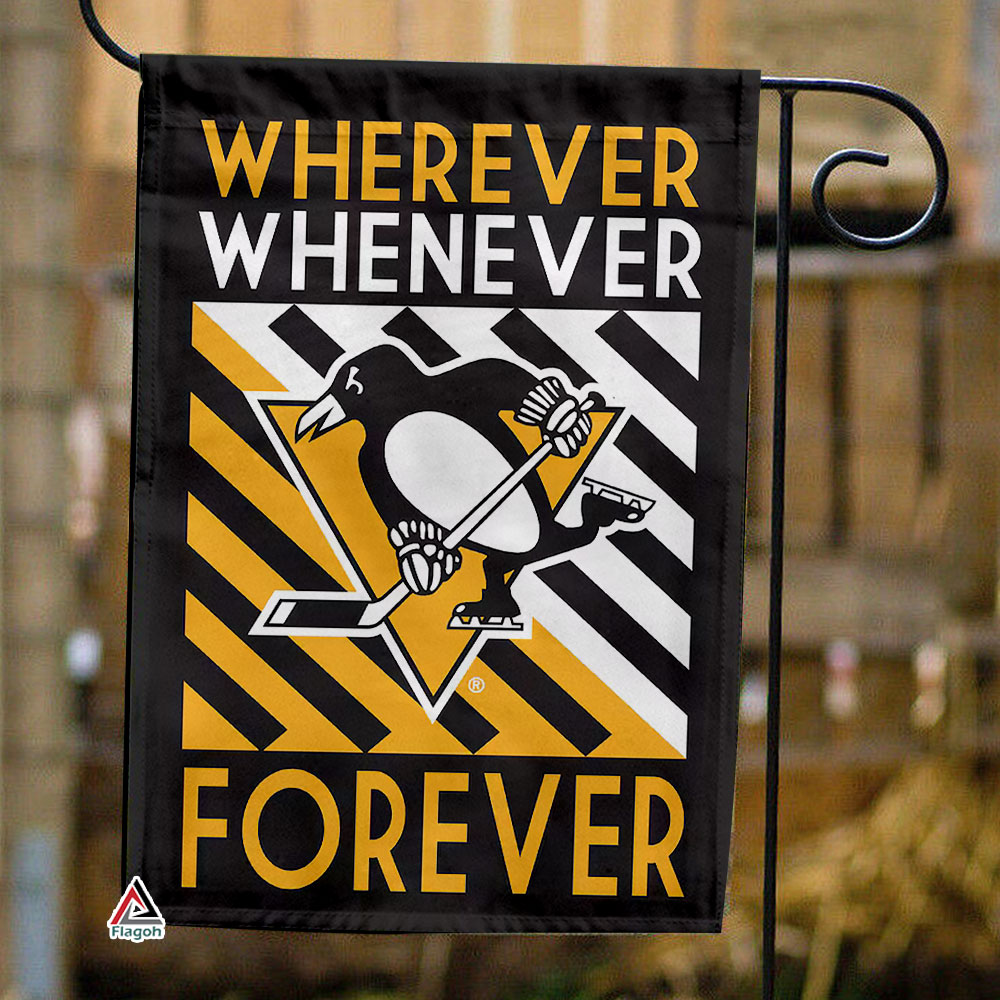 Pittsburgh Penguins Forever Fan Flag, NHL Sport Fans Outdoor Flag