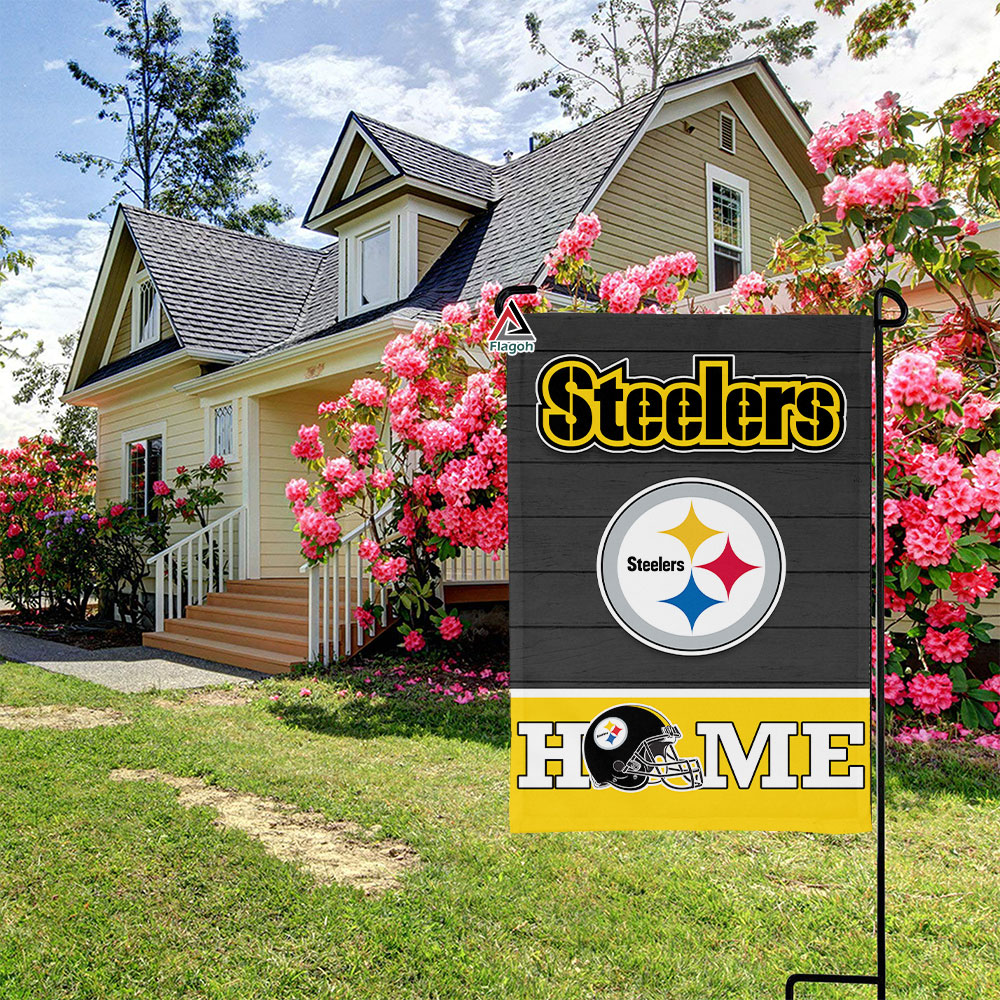 Pittsburgh Steelers Football Flag, Steely McBeam Mascot Personalized Football Fan Welcome Flags, Custom Family Name NFL Decor - Image 8