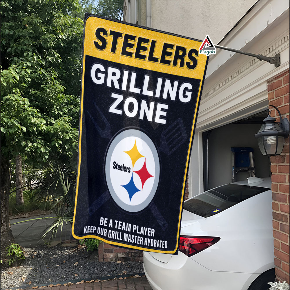 Pittsburgh Steelers Grilling Zone Flag, Steelers Football Fans BBQ Flag - Image 3