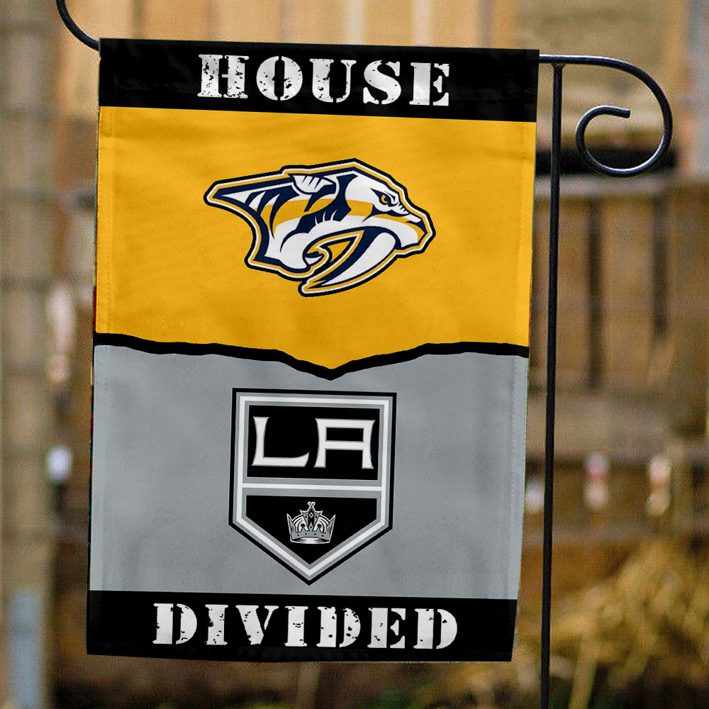 Predators vs Kings House Divided Flag, NHL House Divided Flag