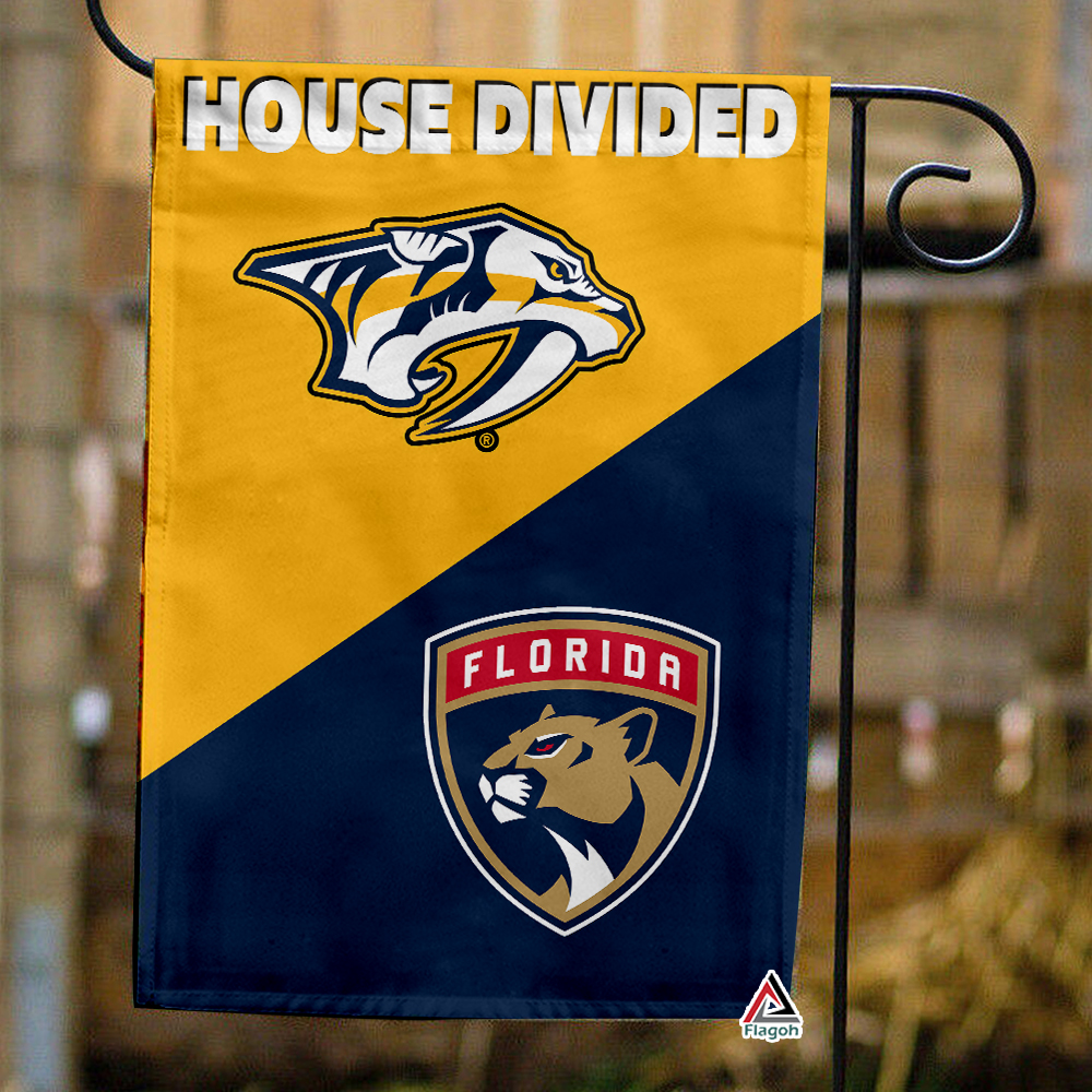 Predators vs Panthers House Divided Flag, NHL House Divided Flag