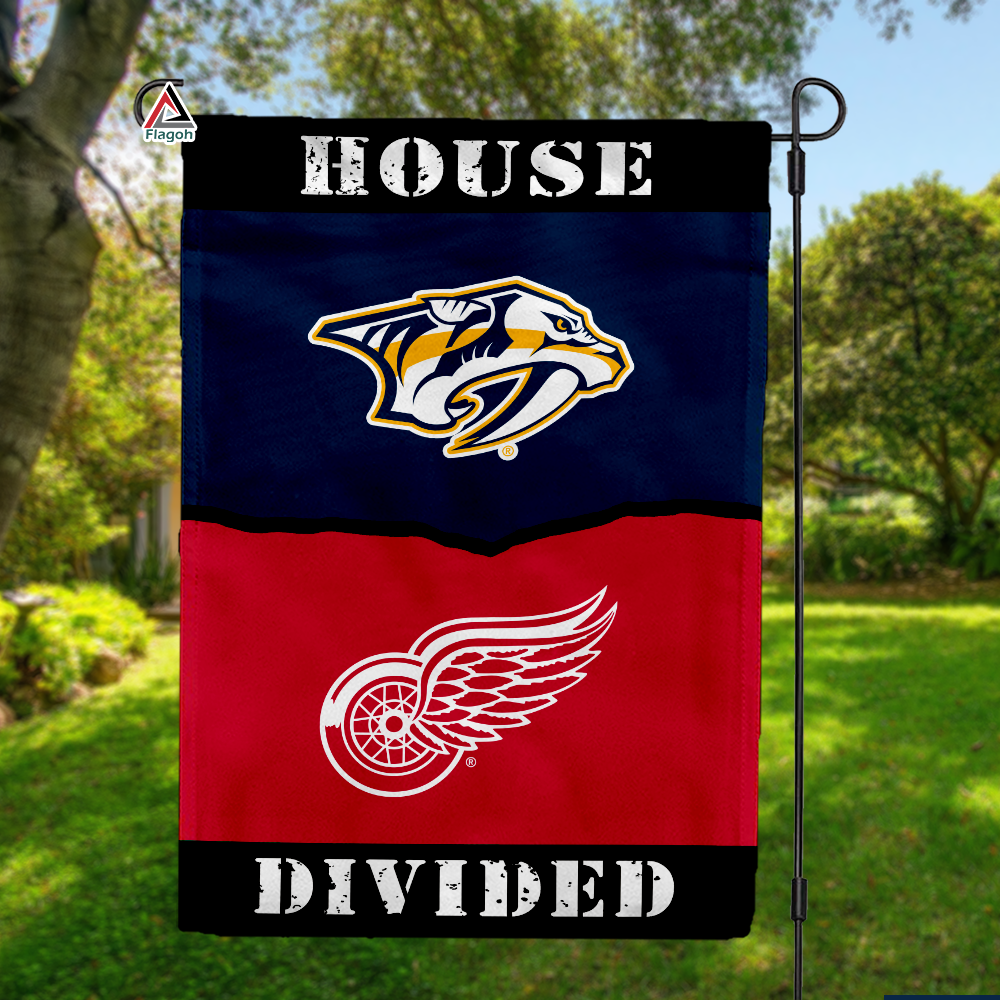 Predators vs Red Wings House Divided Flag, NHL House Divided Flag