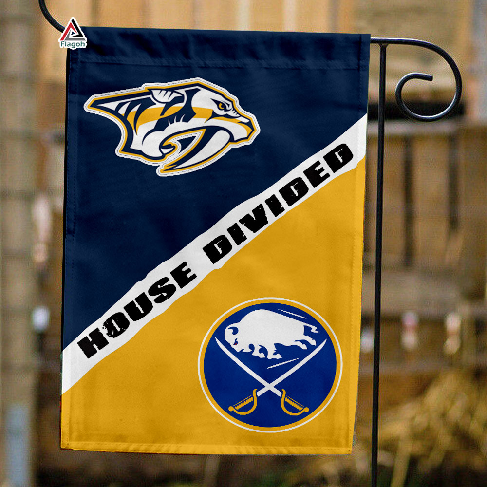 Predators vs Sabres House Divided Flag, NHL House Divided Flag