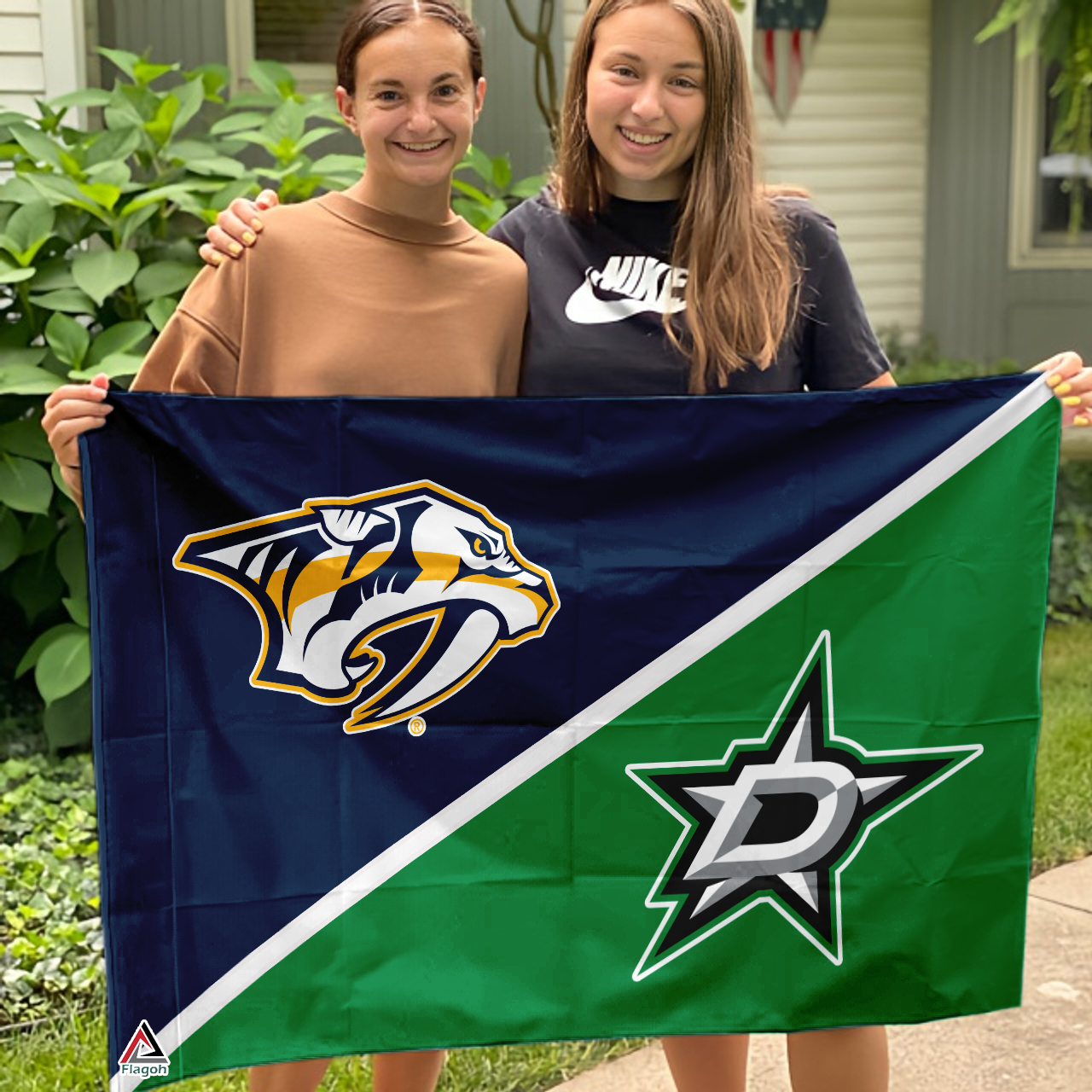 Predators vs Stars House Divided Flag, NHL House Divided Flag - Image 3