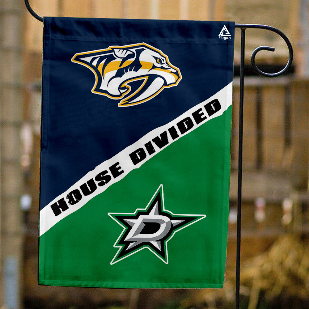 Predators vs Stars House Divided Flag, NHL House Divided Flag