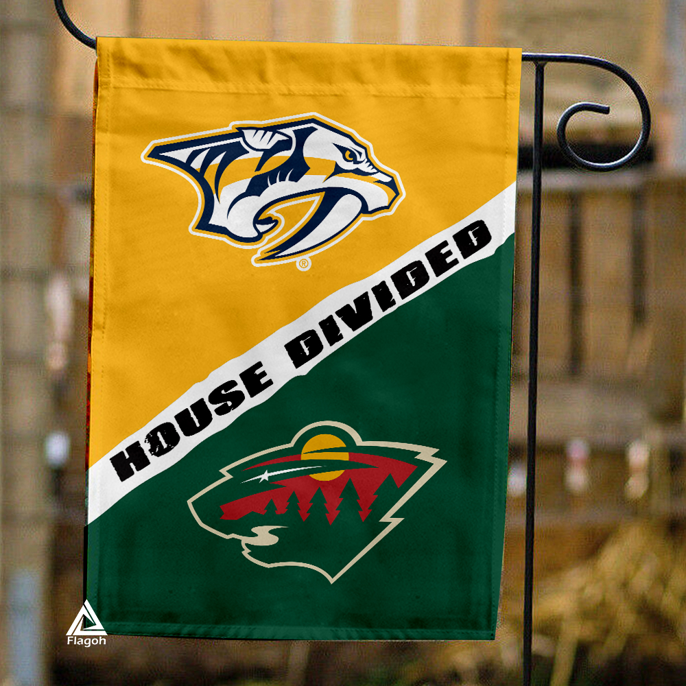 Predators vs Wild House Divided Flag, NHL House Divided Flag