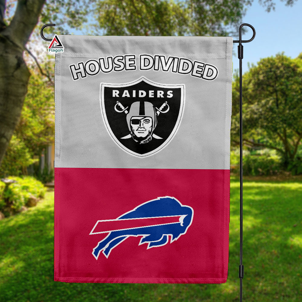 Raiders vs Bills House Divided Flag, NFL House Divided Flag