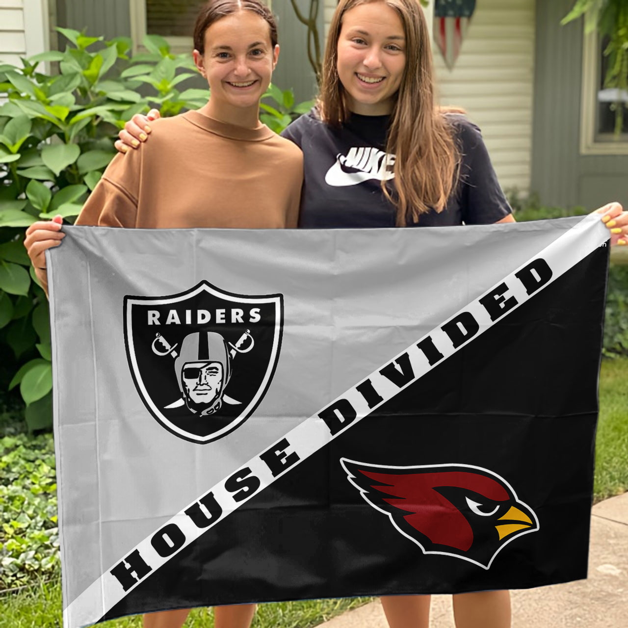 Raiders vs Cardinals House Divided Flag, NFL House Divided Flag - Image 3