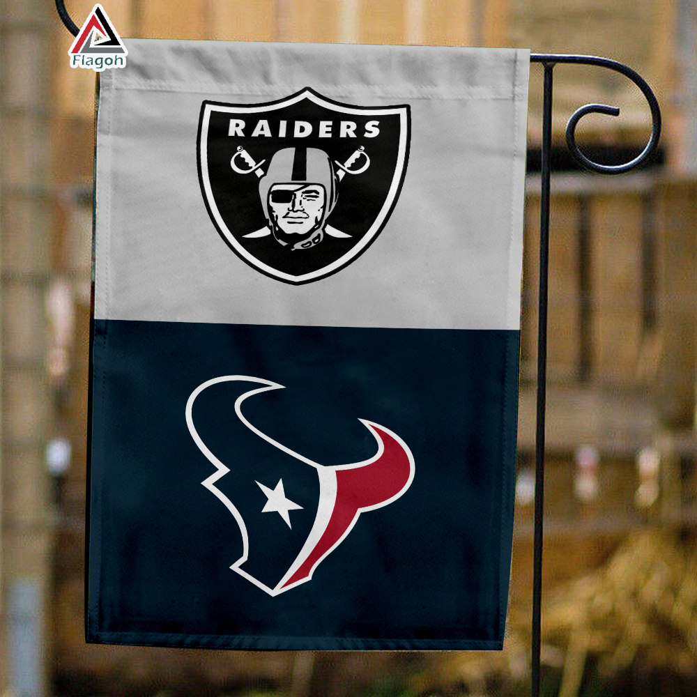 Raiders vs Texans House Divided Flag, NFL House Divided Flag