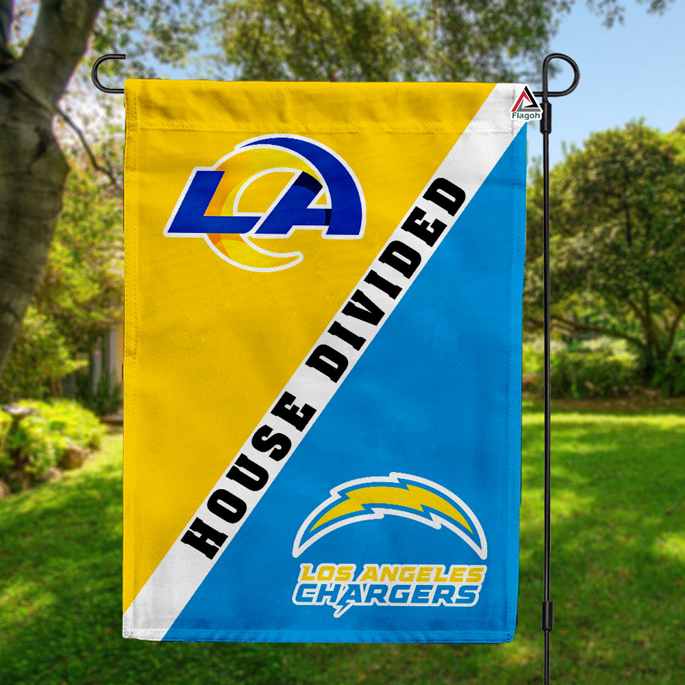 Rams vs Chargers House Divided Flag, NFL House Divided Flag
