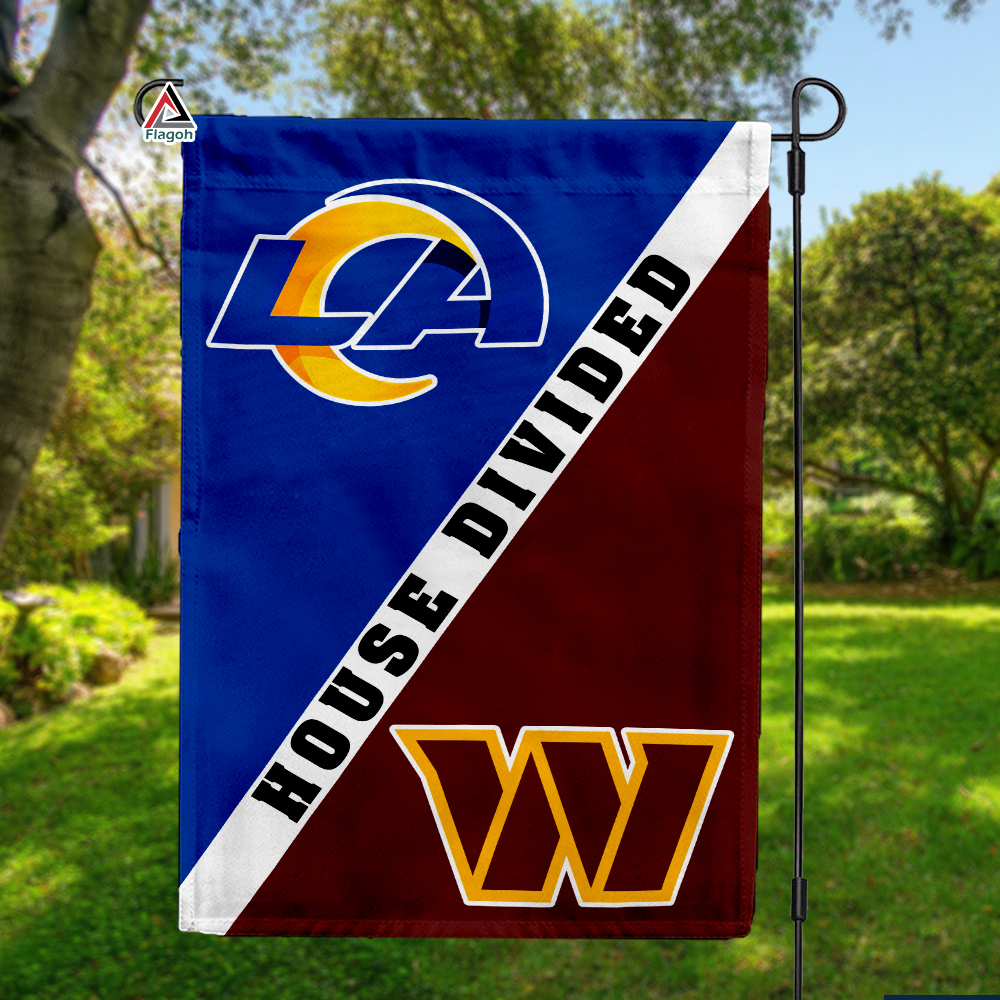 Rams vs Commanders House Divided Flag, NFL House Divided Flag