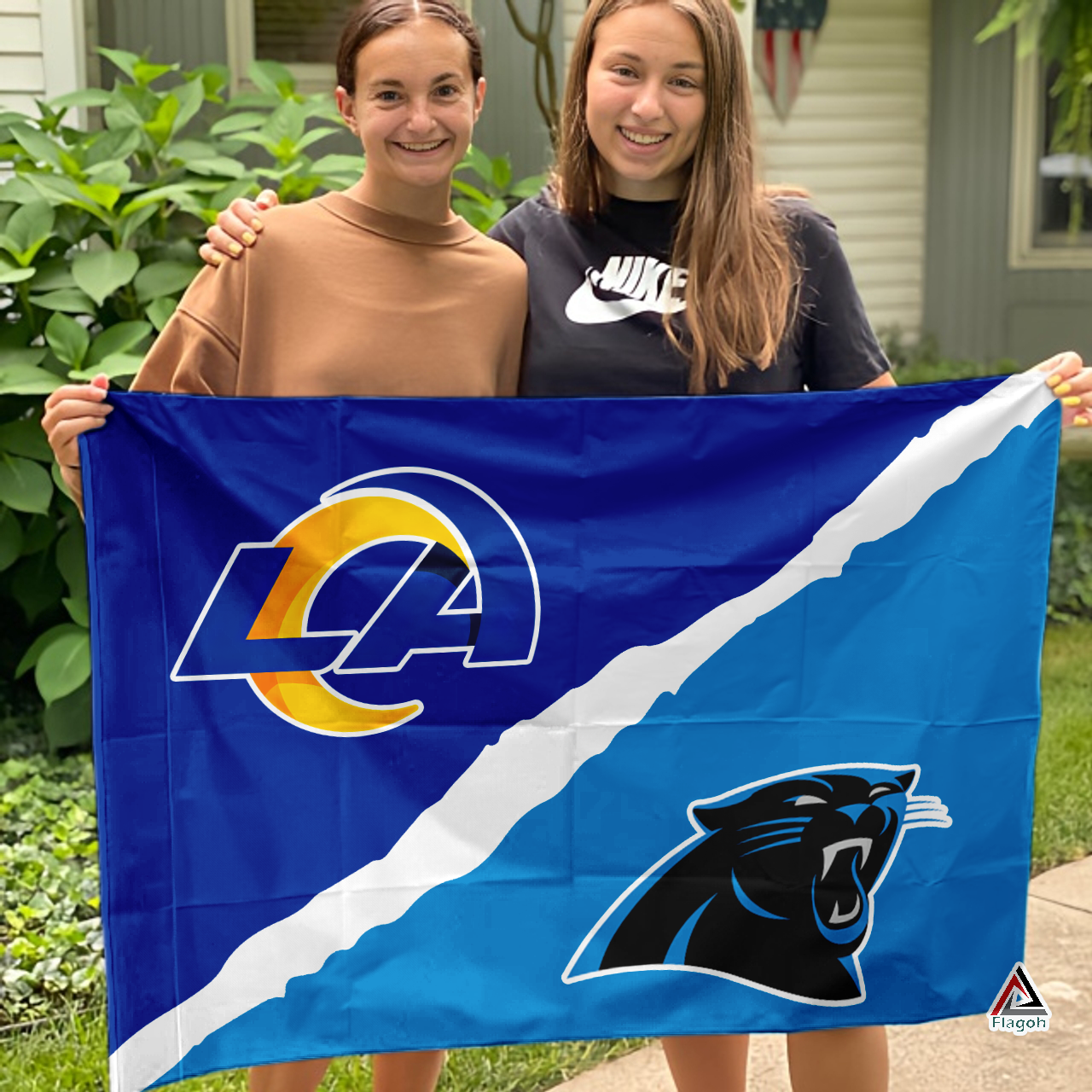Rams vs Panthers House Divided Flag, NFL House Divided Flag - Image 3