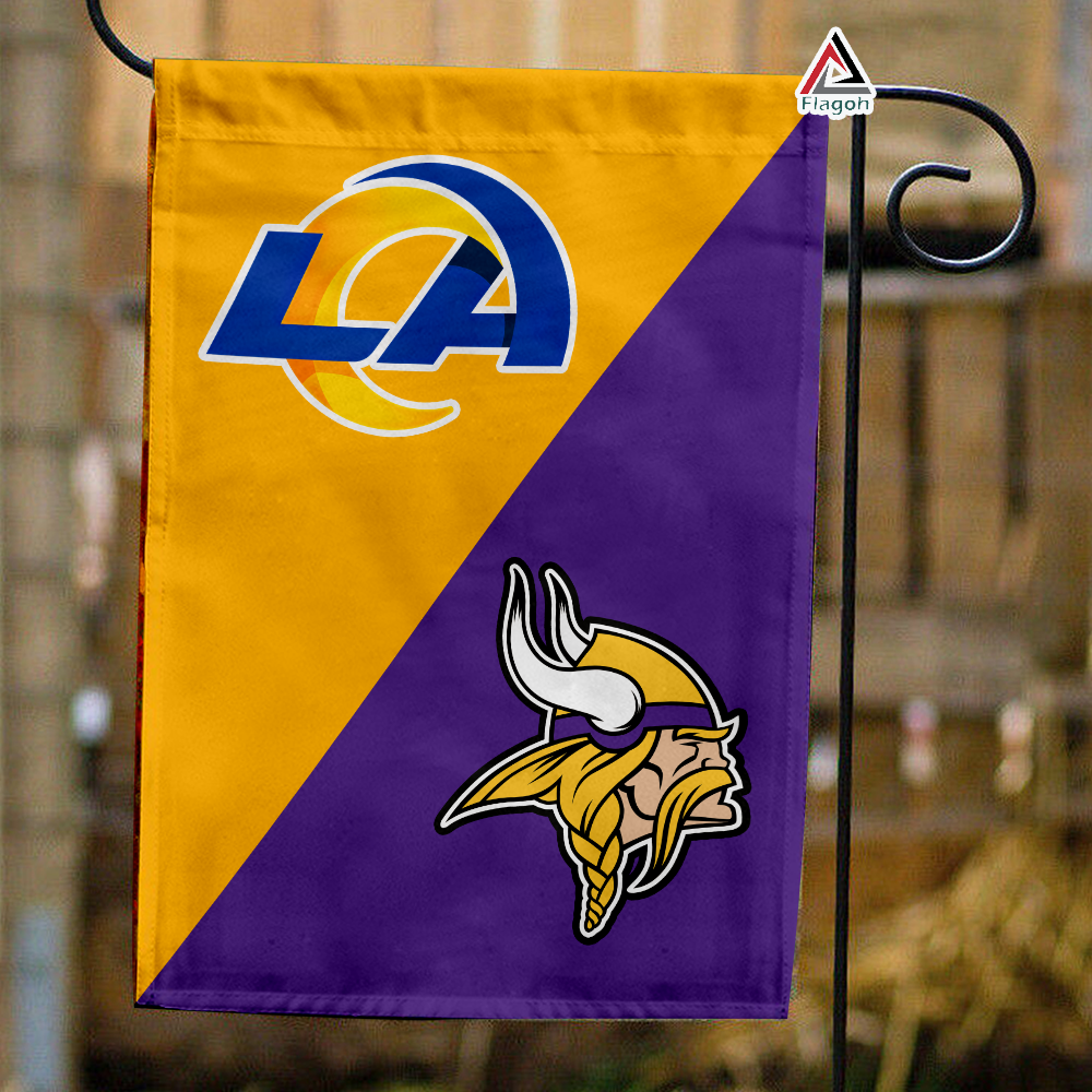 Rams vs Vikings House Divided Flag, NFL House Divided Flag