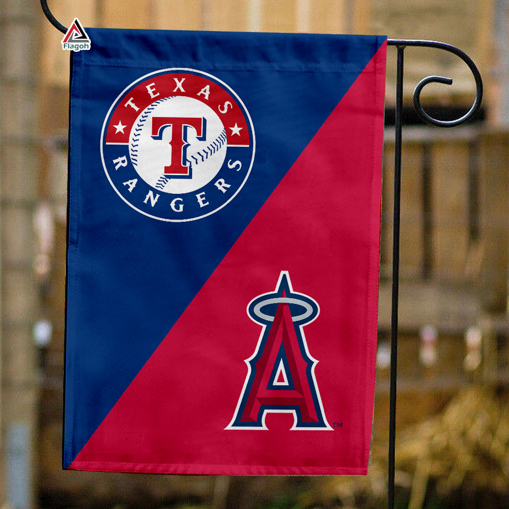 Rangers vs Angels House Divided Flag, MLB House Divided Flag