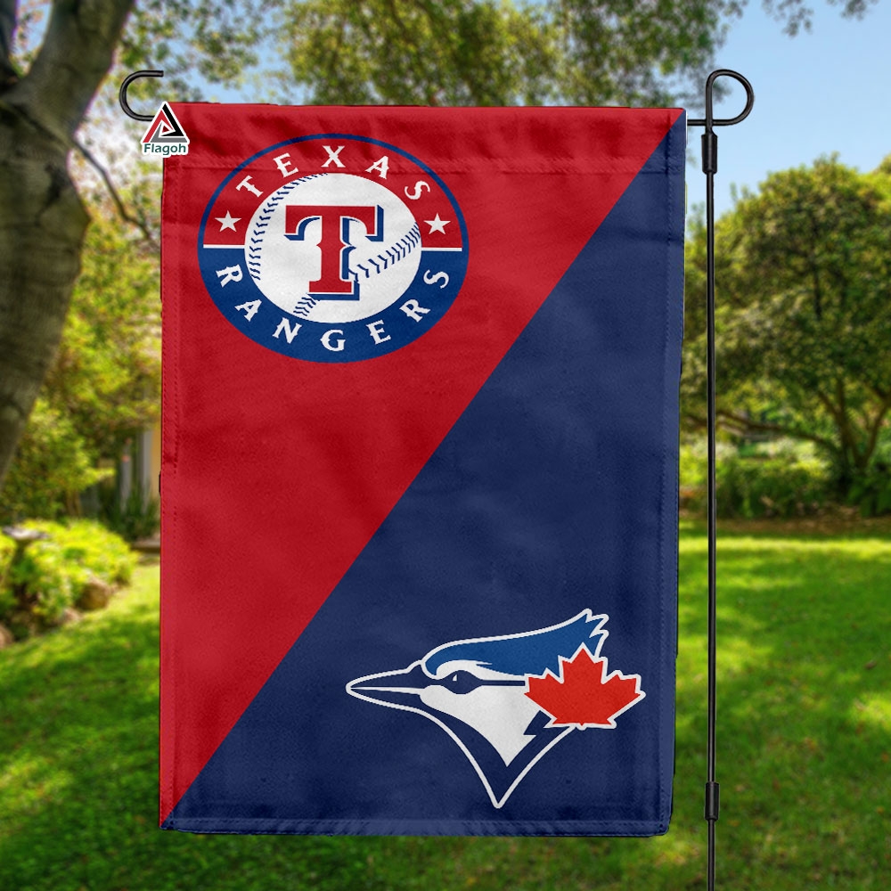 Rangers vs Blue Jays House Divided Flag, MLB House Divided Flag