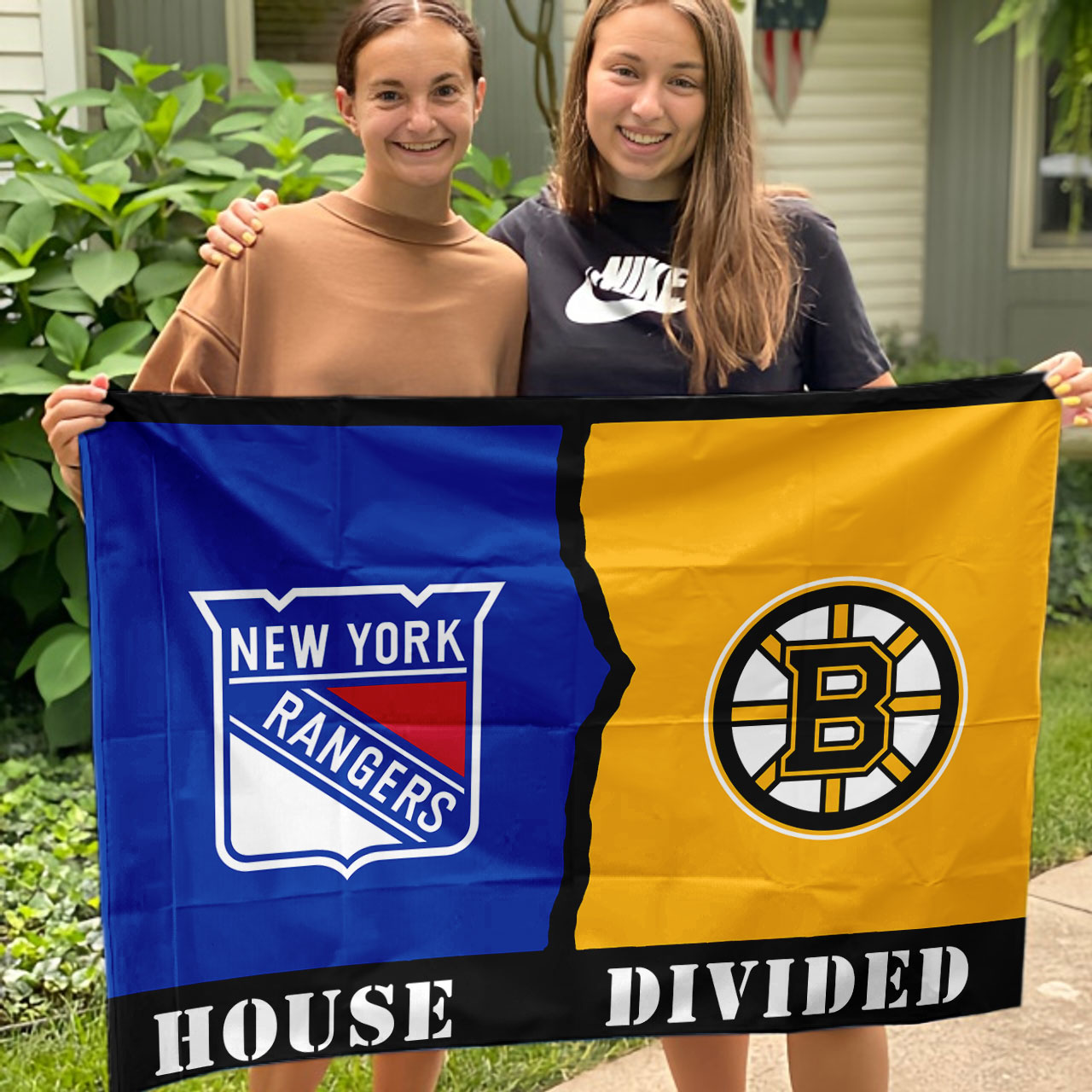 Rangers vs Bruins House Divided Flag, NHL House Divided Flag - Image 3